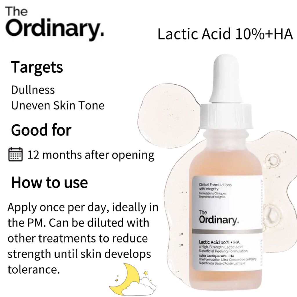 The Ordinary Lactic Acid 510 + HA Reduce Acne Scars Exfoliating