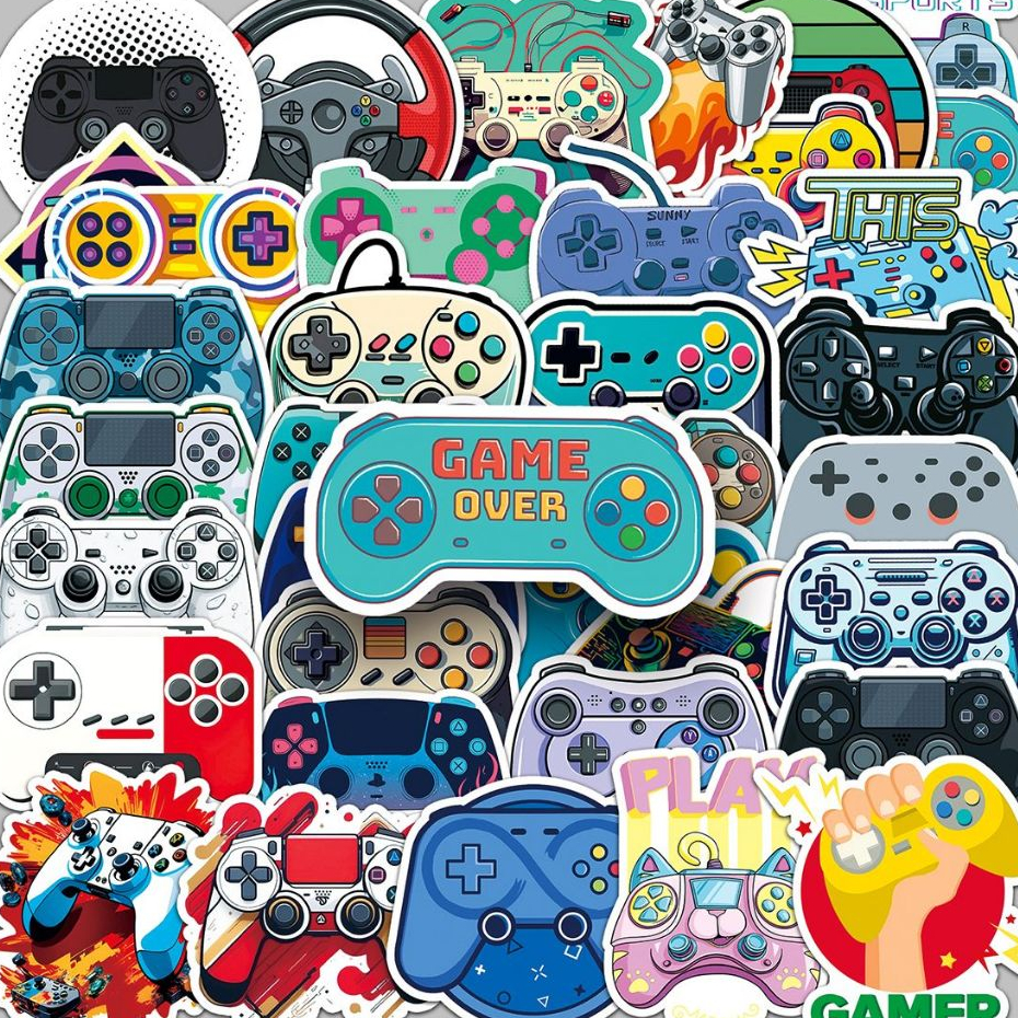 50Pcs New Cute Cartoon Game Controller Stickers For DIY Phones Laptop ...