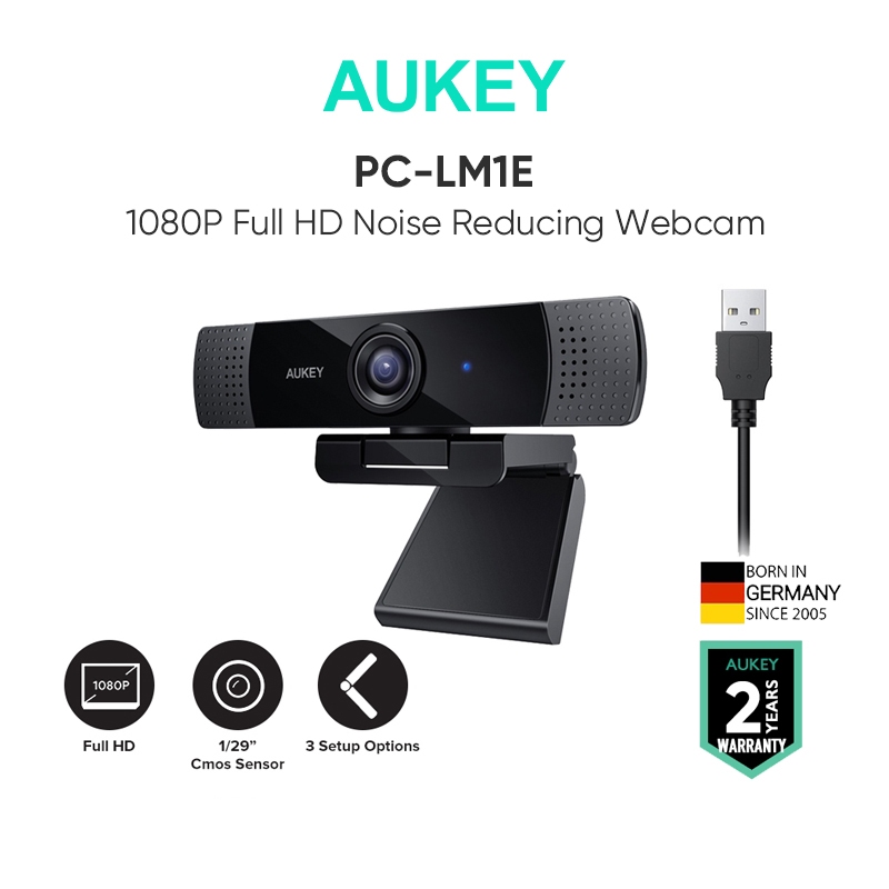 AUKEY PCLM1E cam 2K/ 1080P/ 720P Full HD Video Call DualMic Auto