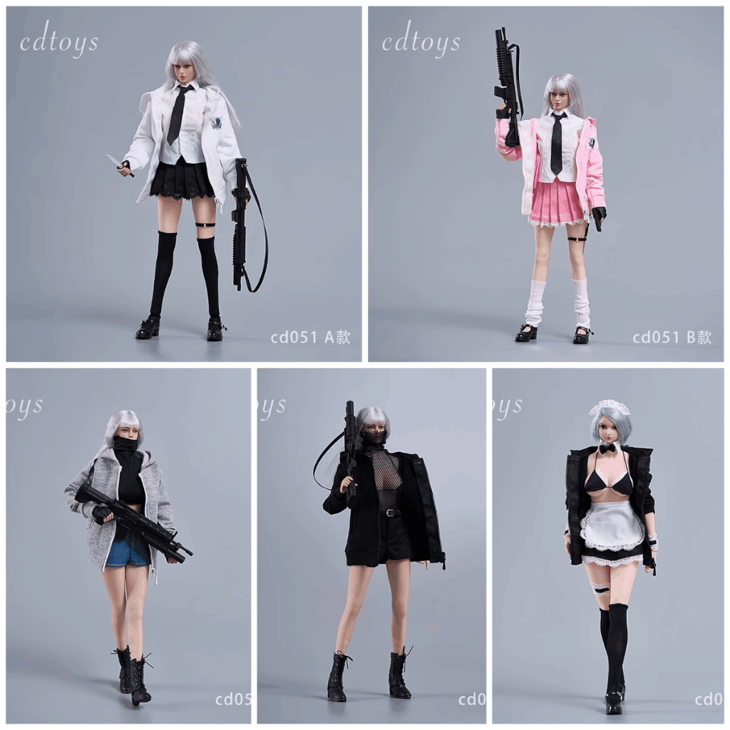 1/6 Female Cosplay Shirt Dress Clothes Set For 12 PH TBL Action Figure  Body