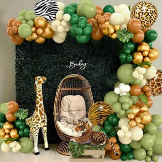 Jungle animal balloon set birthday party decorations kids zoo Safari animal  balloons jungle party supplies decor Baby Shower