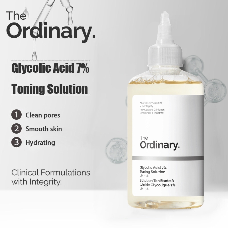 THE ORDINARY Glycolic Acid 7% Toning Solution 240ml | Shopee Philippines