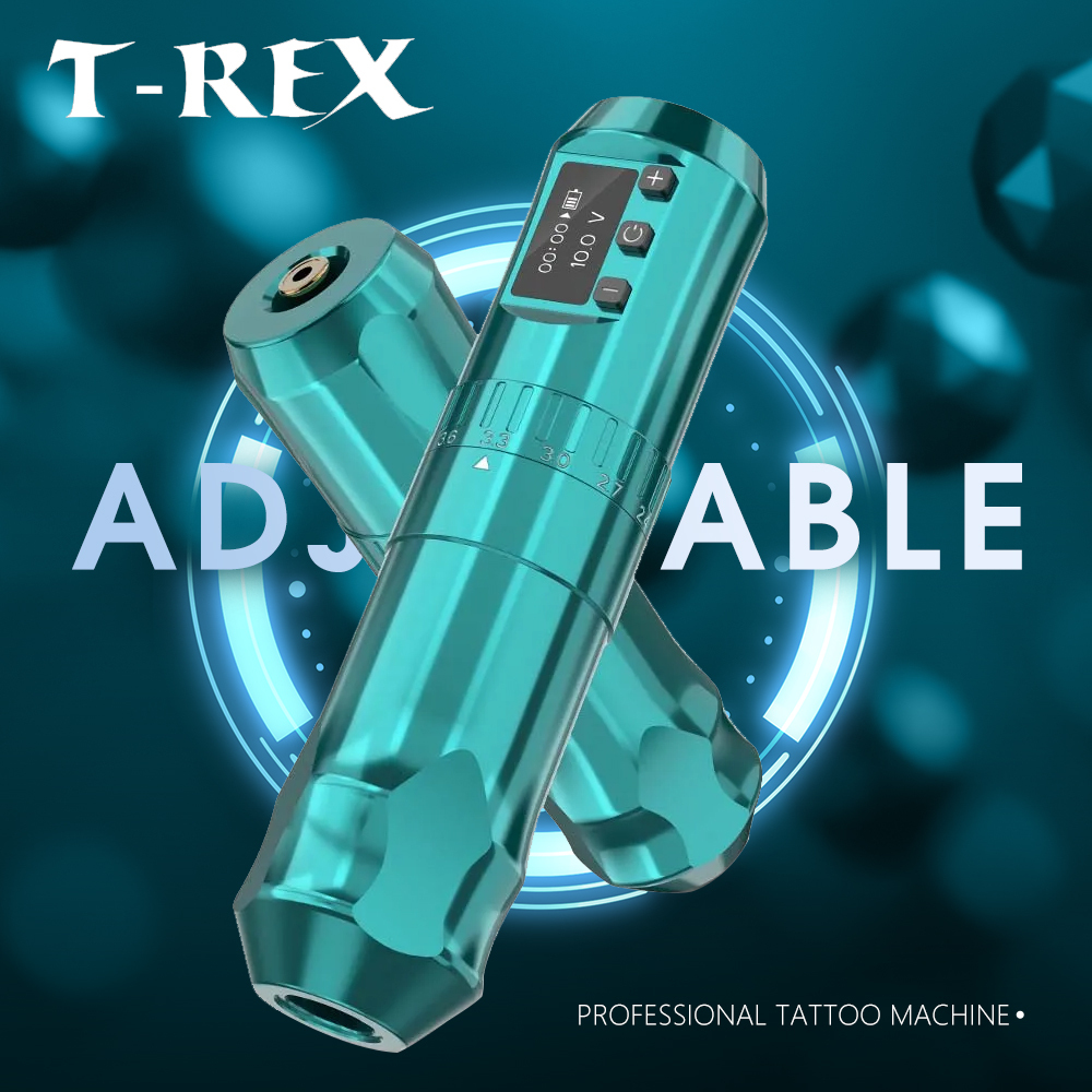 TRexTK1 Adjustable Stroke Tattoo Machine set 2.44.2mm 2400 mAh