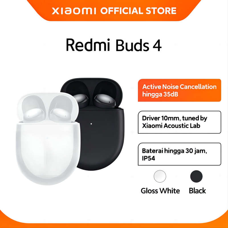 Xiaomi Redmi Buds 4 TWS Earphone Bluetooth 5.2 35dB Active Noise