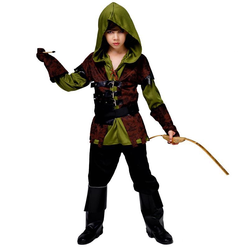 Hunter Hood Robin Hood Costume for Boy's Huntsman Hood Costumes Green ...