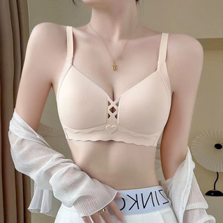 Japanese girls' sexy anti slip invisible underwear women's small breasts  gathered together no steel ring upper tome bra suit - AliExpress