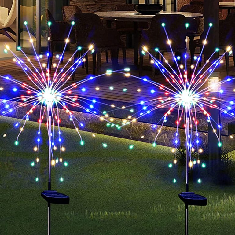 Solar Garden 200Lights Solar Firework Lights Solar Powered String Light ...