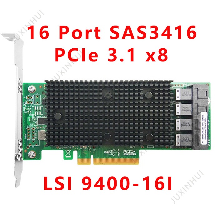 LSI 9400-16I 05-50008-00 HBA Card 16 Port SAS3416 PCIe 3.1 x8 12Gb/s ...