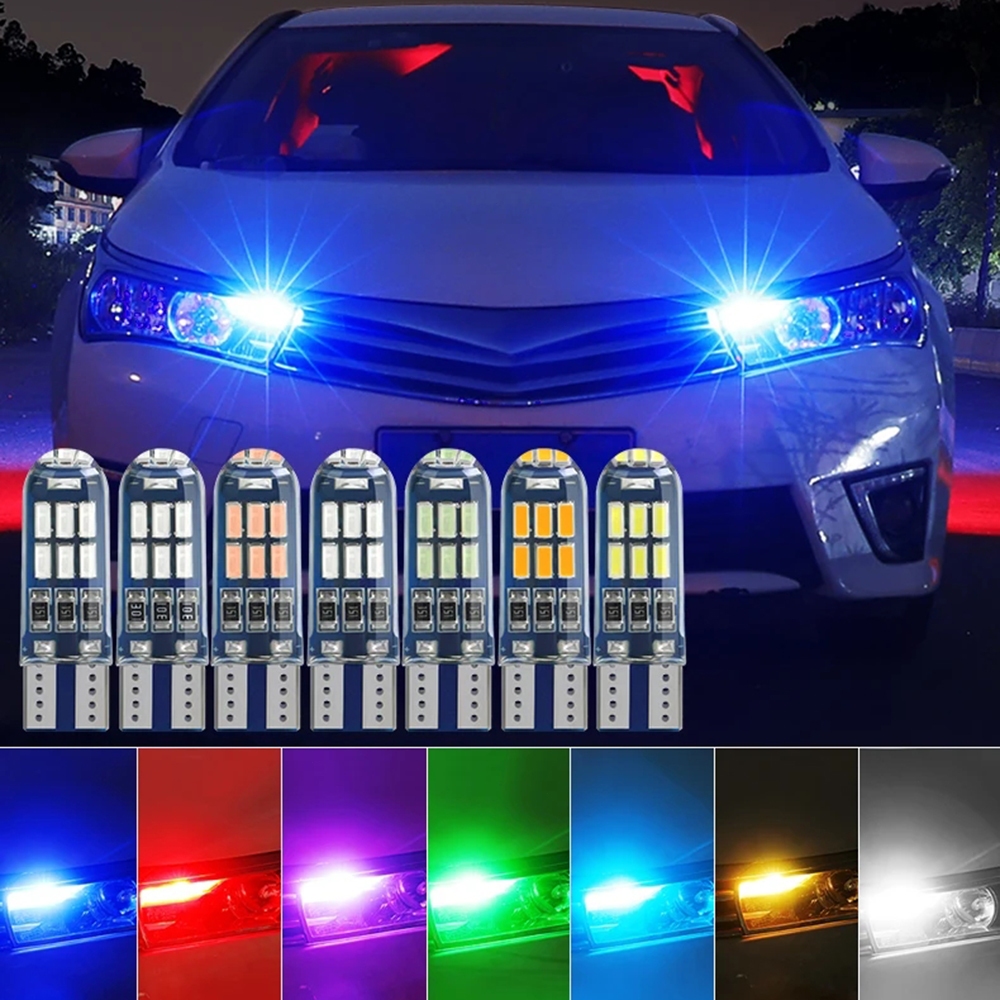 Waterproof Silicone T10 Led Bulb Park Light Car Dome Light W5W 194 168