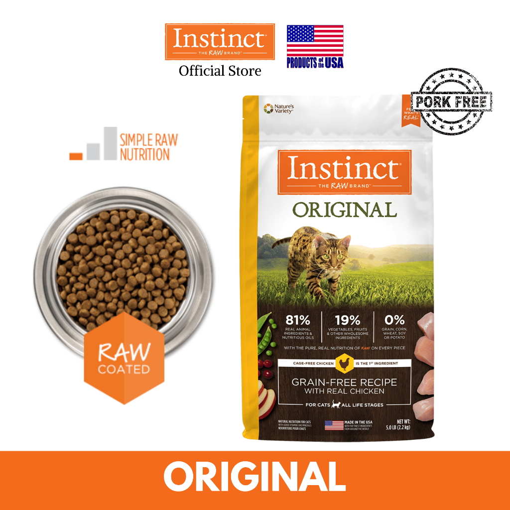 Instinct Cat Dry Food 81 High Protein Grain Free Chicken Flavor