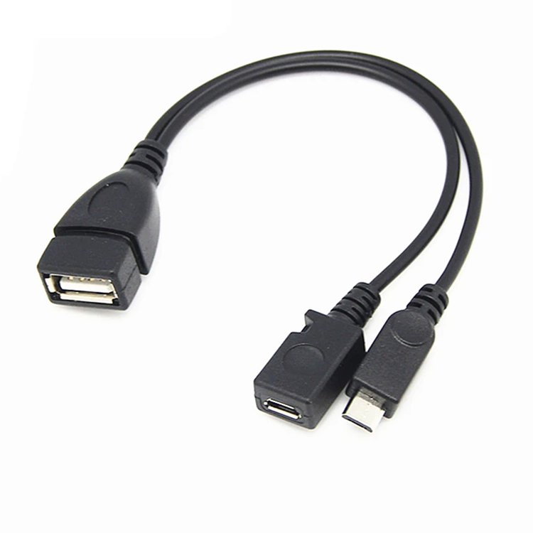 2 In 1 Otg Micro Usb Host Power Y Splitter Usb Adapter For Micro 5 Pin Male And Female Cable 8287