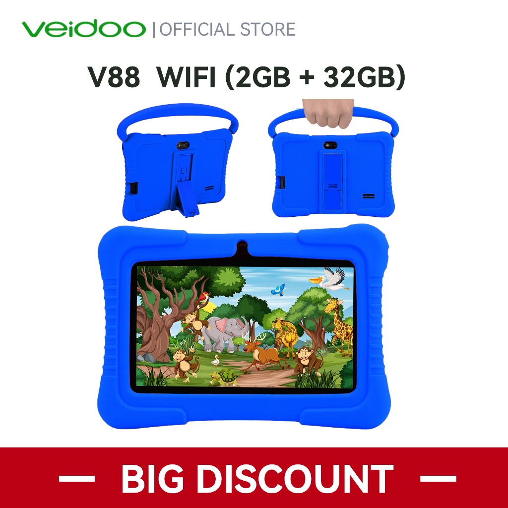 Veidoo Kids Tablet, 7 inch Android Tablet PC, 2GB RAM 32GB ROM, Safety Eye  Protection IPS Screen, WiFi, Dual Camera, Games, Parental Control APP,  Learning Tablet for Kids | Shopee Philippines