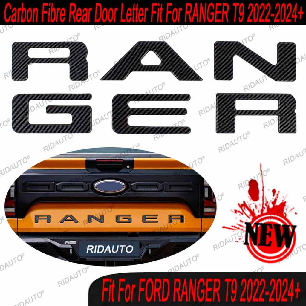 Carbon Fibre ABS 3D Emblem Fit For Ford Ranger T9 2022 2023 2024 ...