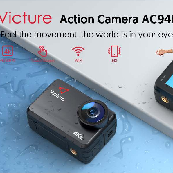 Victure 4K 60FPS Action Camera 40M Waterproof （with a waterproof case