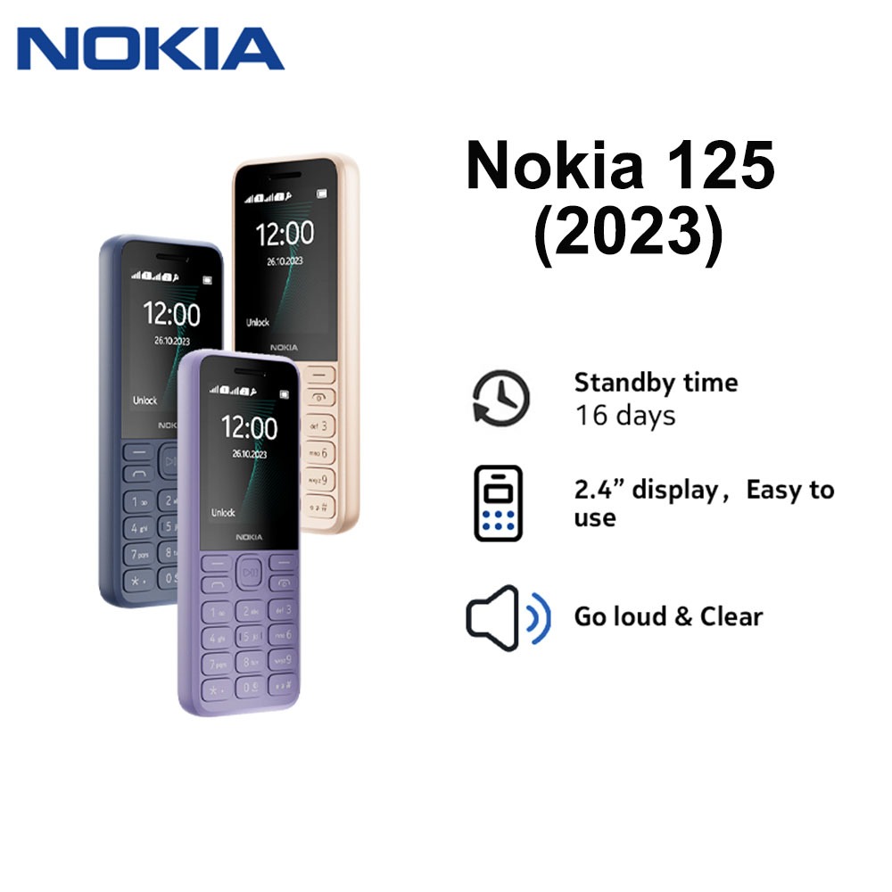 Nokia 125 2G Feature Phone | 2.4 Inches Display | Dual Sim | 1450mAh ...