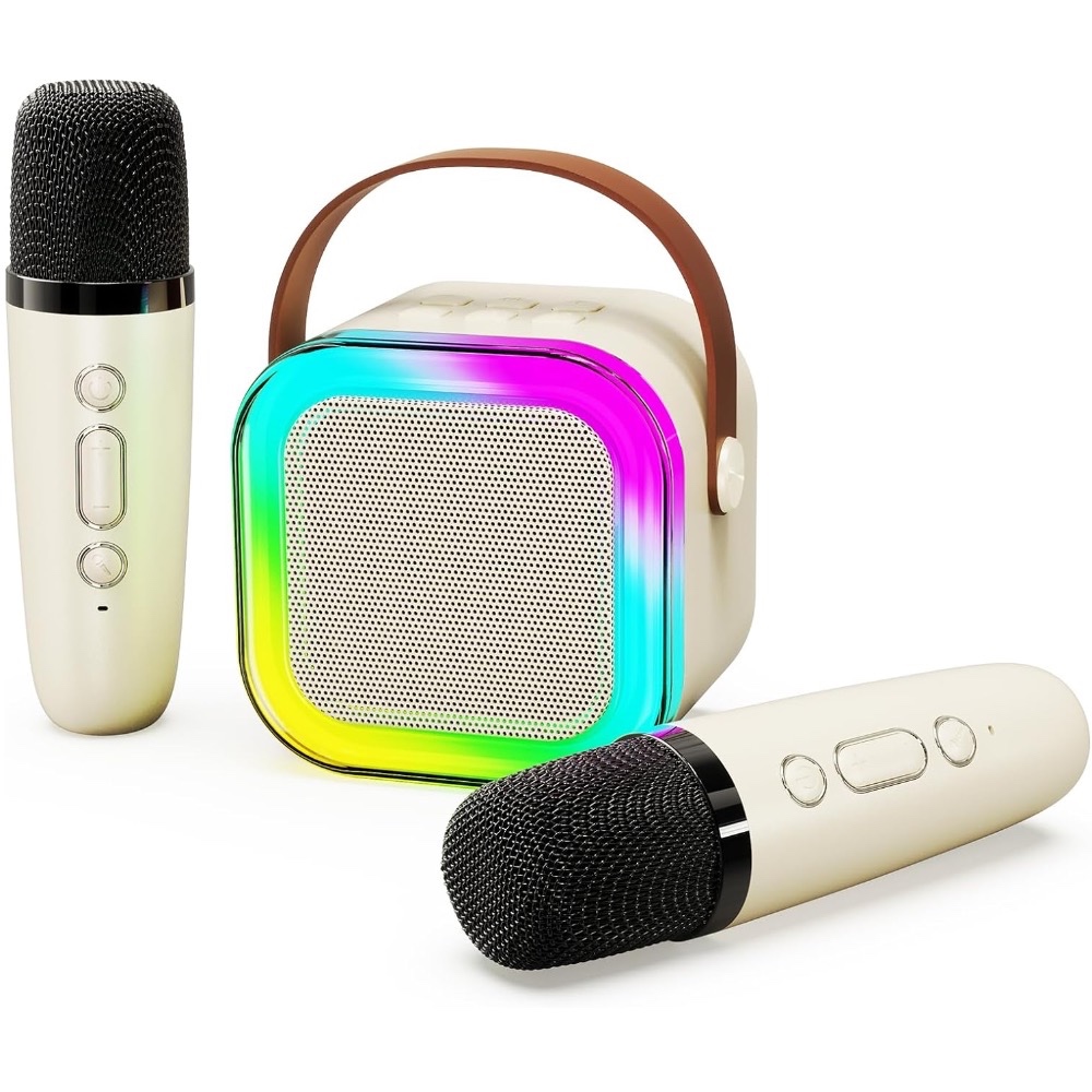 Portable Karaoke Machine Bluetooth Speaker with 2 Microphones Wireless  Audio Interface Home Use Indoor Outdoor Party Singing, Live Streaming with  PC