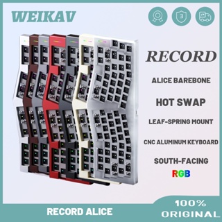 Weikav Record Wired Alice Mechanical Keyboard Aluminum Hot Plug 67 Key With  Rgb Light Customized Game