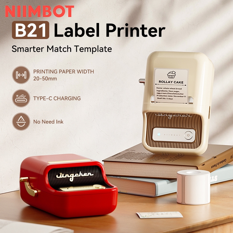 Vintage-Inspired Label Printers : Niimbot B21 Label Printer