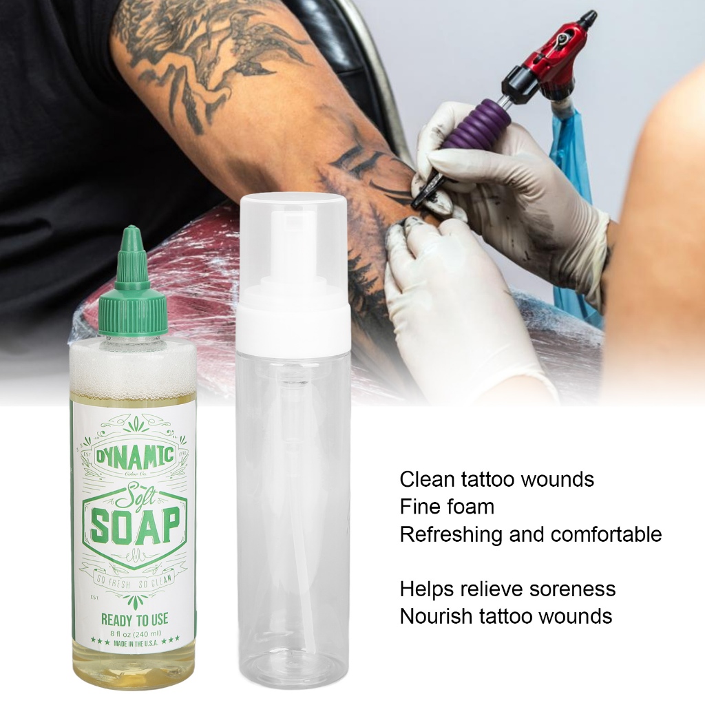 Buybest1 Green Tattoo Soap for Tattooing Piercings Aftercare 240ml Tattoo Cleaning Solution with