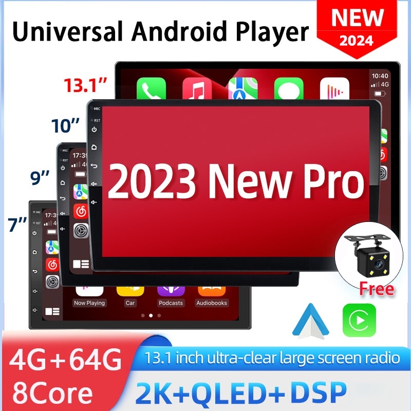 【13inch QLED 2K Screen】Car Head Unit [8 Core 4G+64G] Bluetooth Android ...