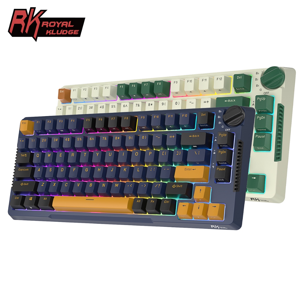 RK H81 Black Keyboard and Time Machine Color Matching Royal Kludge 81 ...