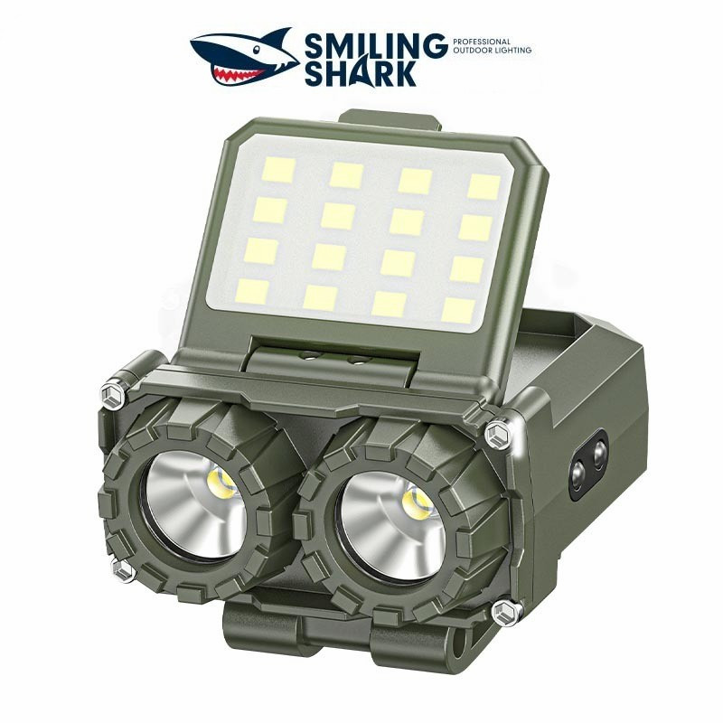 Smiling Shark TD0153 Mini Headlight Led Sensor Headlam Hat Clip Light ...
