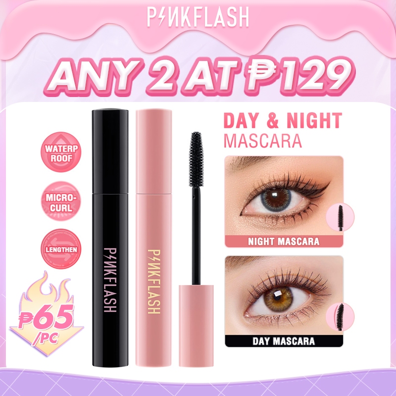 PINKFLASH Day & Night Mascara Lengthening Volume Waterproof Mascara ...