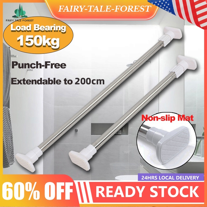 FAIRYTALEFOREST Extendable No Drilling Pole Adjustable Telescopic