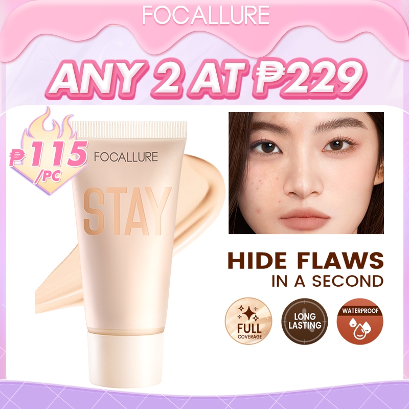 FOCALLURE 24H Matte Oil-Control Foundation Long Wear High Coverage ...