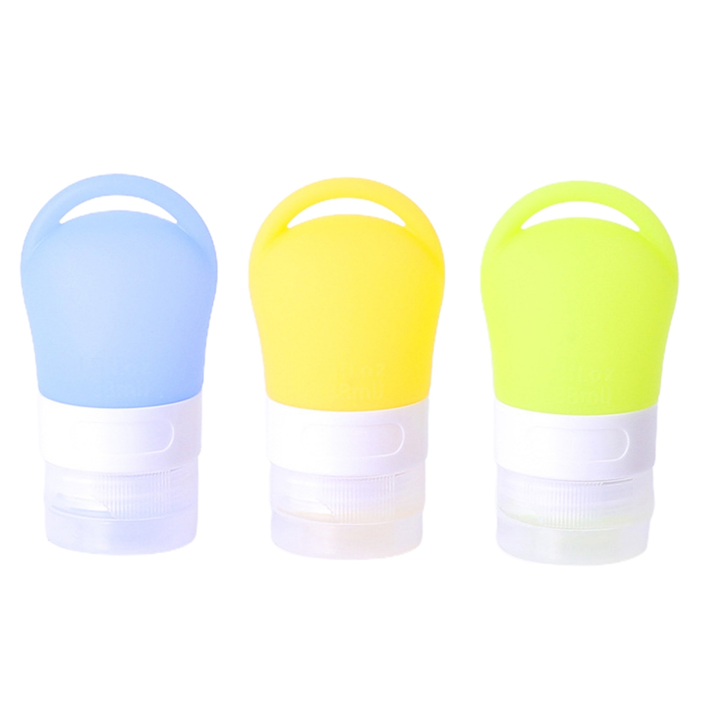 Sw.z Lotion Dispenser Squeezeable Silicone Bottle 3pcs Silicone Lotion 