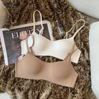 Seamless strapless push up korean bra non wire with skid invisible sexy  wireless bralette lingerie