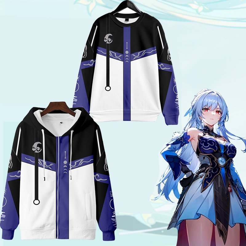 New Anime Honkai Star Rail Jingliu Zipper Hoodie Japanese Men's Fashion ...