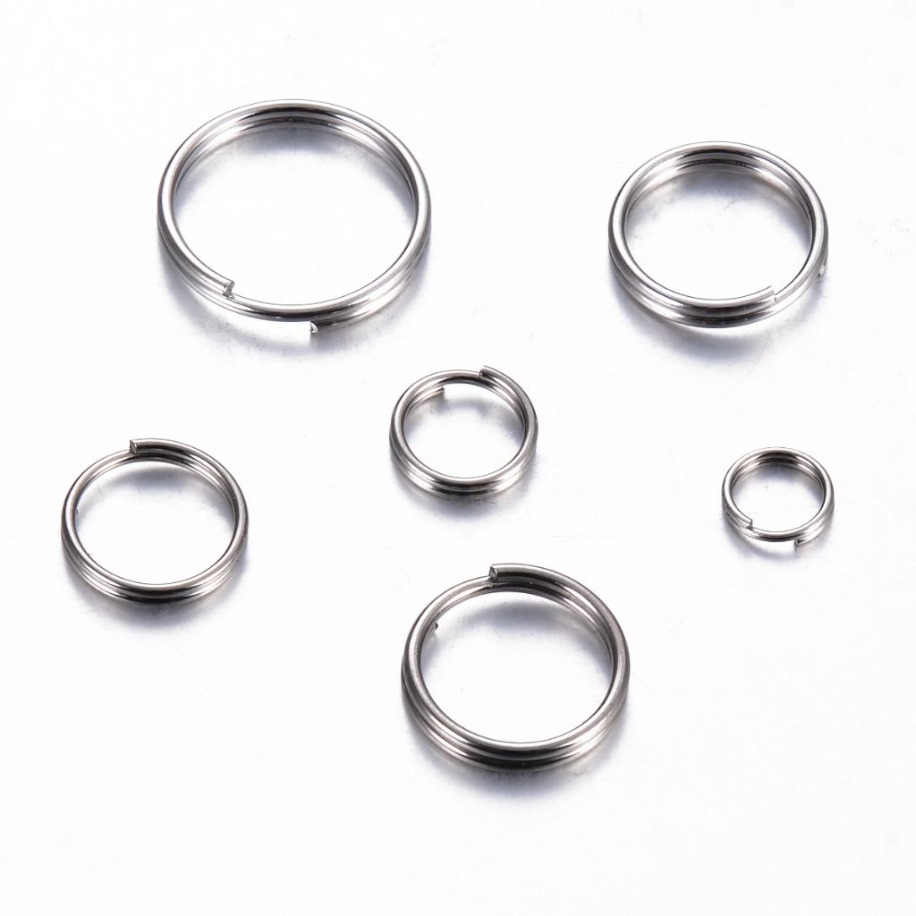 300pcs/lot Stainless Steel 6 8 10 12 15mm Double Circle Jump Split ...