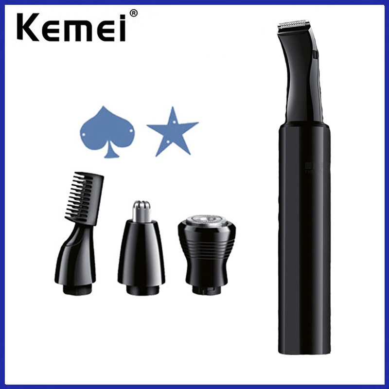 Kemei 4 IN 1 Facial Hair Remover Men Pubic Hair Removal Electric Razors