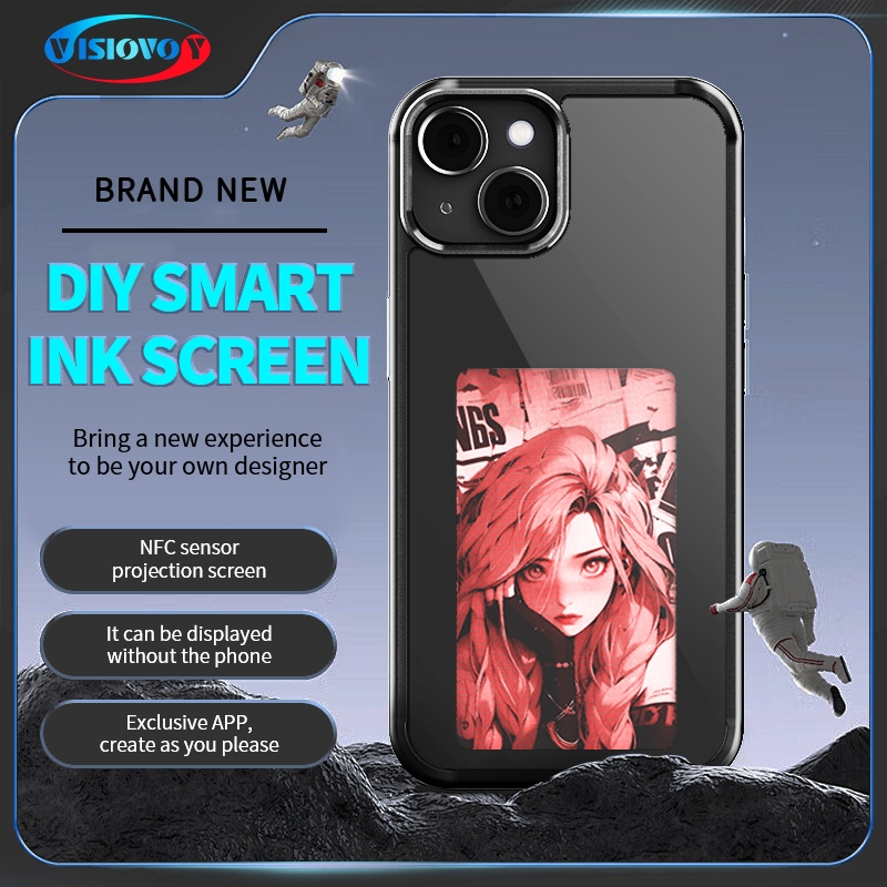 Visiovoy Creative Eink Screen Case Personality Smart NFC APP Refesh ...