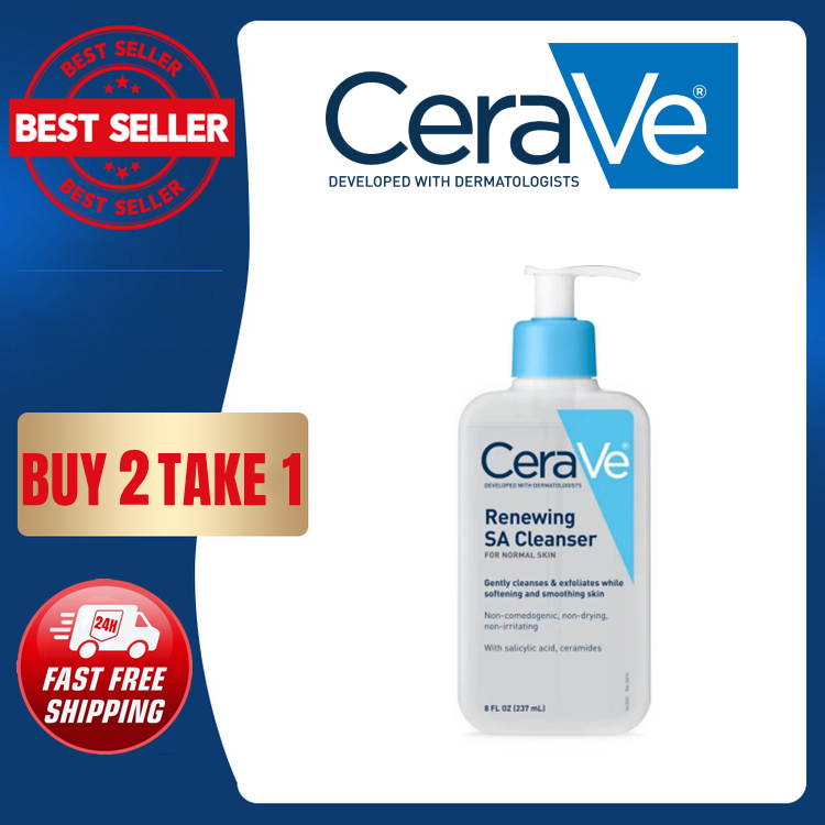 Buy 2 Take 1】CeraVe Renewing SA Cleanser 8 fl oz 237ml | Shopee