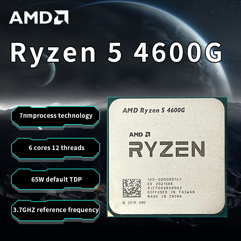 AMD Ryzen 5 4600G With Radeon Graphics 6-Core, 12 Thread Processor ...