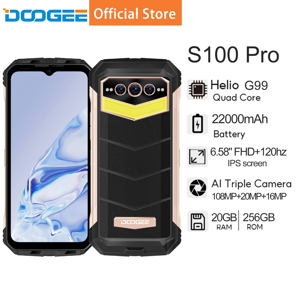 Doogee S100 Pro 658 Fhd 120hz 4g 22000mah 33w Fast Charging 20gb256gb Android 12 108mp Nfc 6437