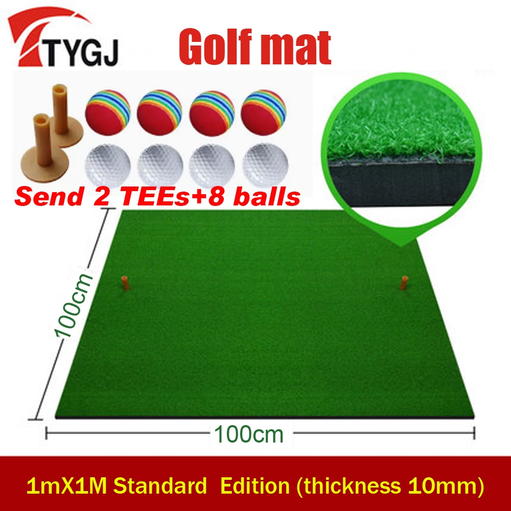 TTYGJ golf hitting mat thick version home practice mat/ball mat hitting mat swing trainer