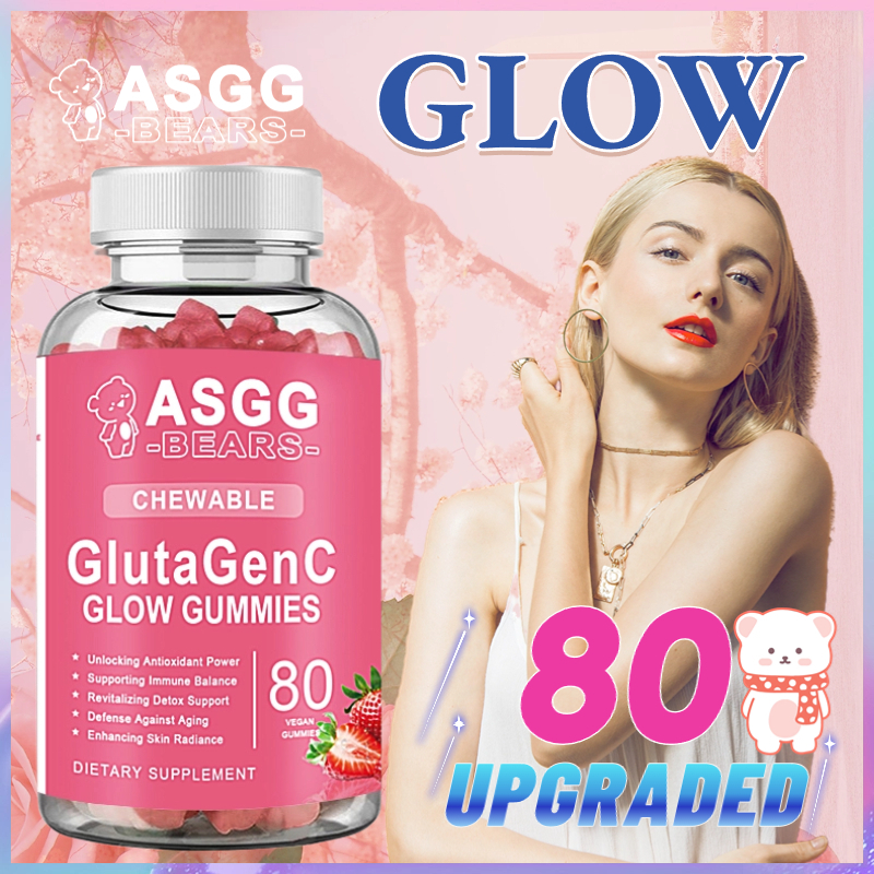 ASGG Glutathione Collagen Glow Gummies Supplements Glutagen c Vitamins ...