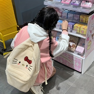 Hello kitty school bag Japanese high school Tote Bag cute Japan W/Mascot  Good