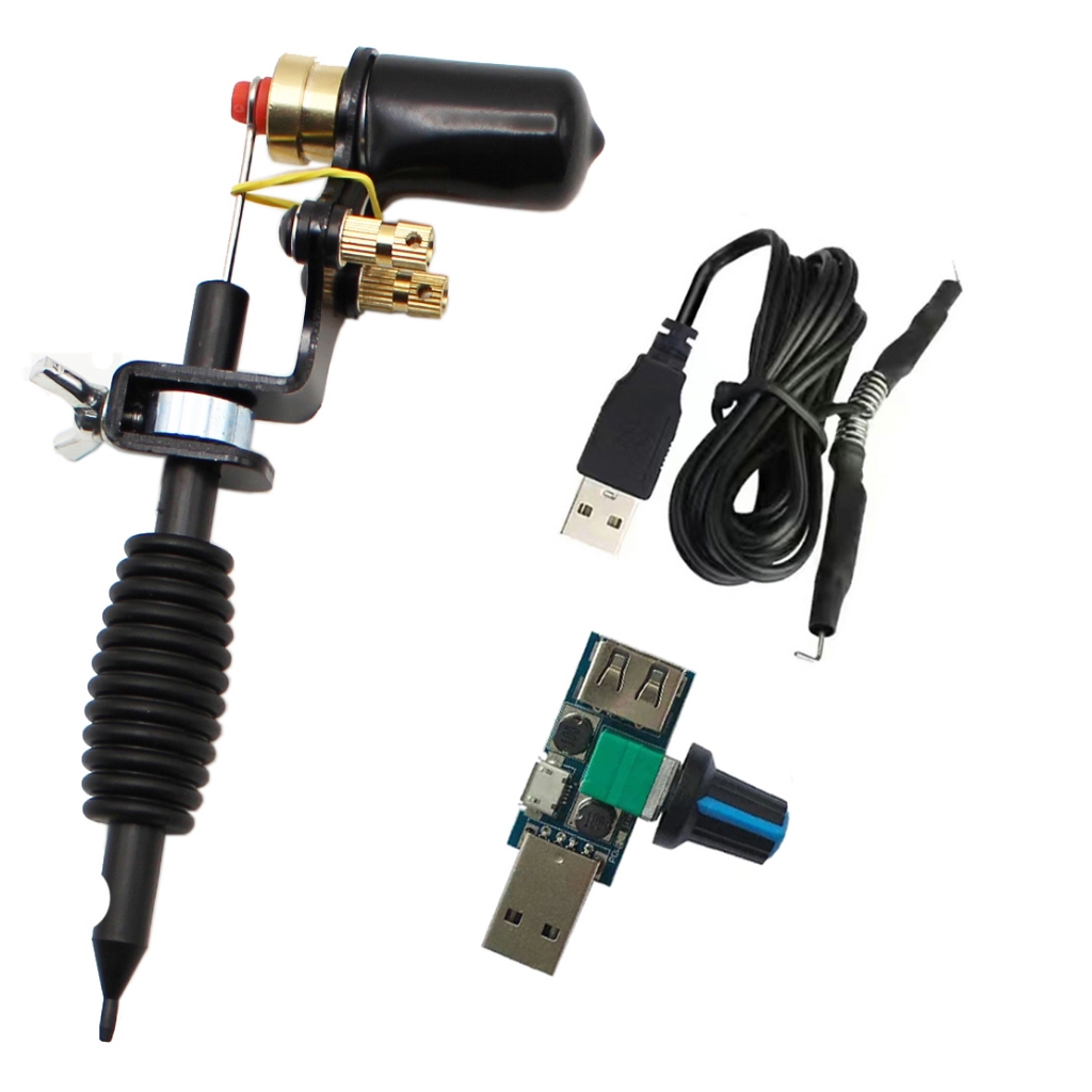 Small Motor Tattoo Machine Set Portable Movable Tattoo Tool PlugIn on