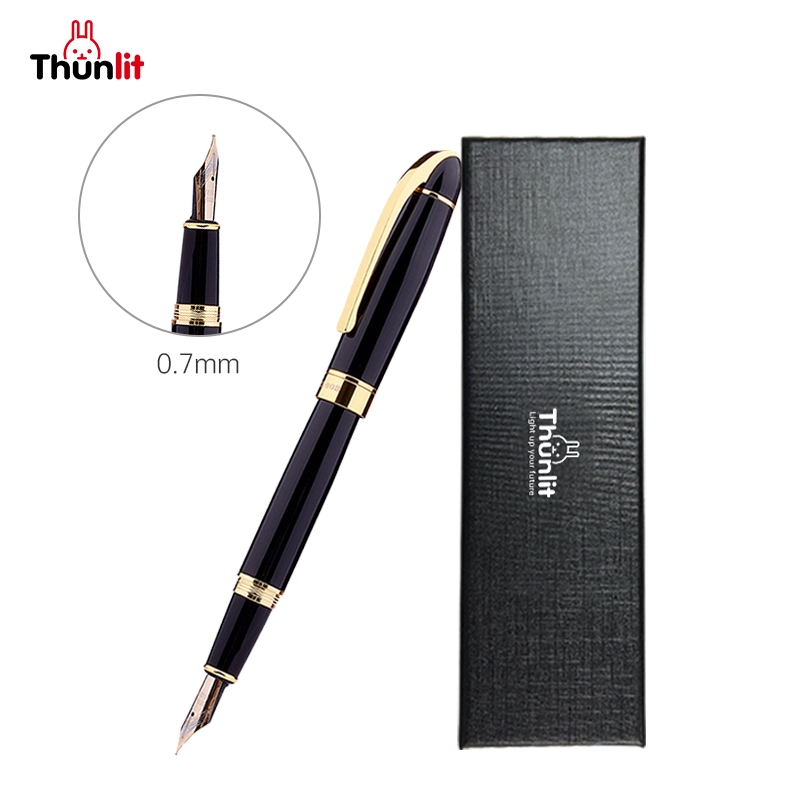 Thunlit Handwriting Fountain Pen 0.7mm Black Student Handwriting