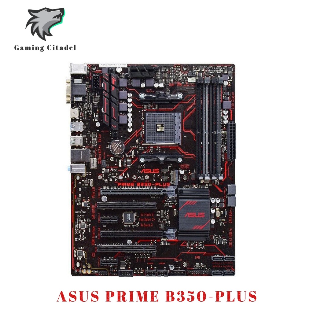 ASUS PRIME B350PLUS Motherboard ATX AMD B350 AM4 DDR4 SATA3 M.2 HDMI