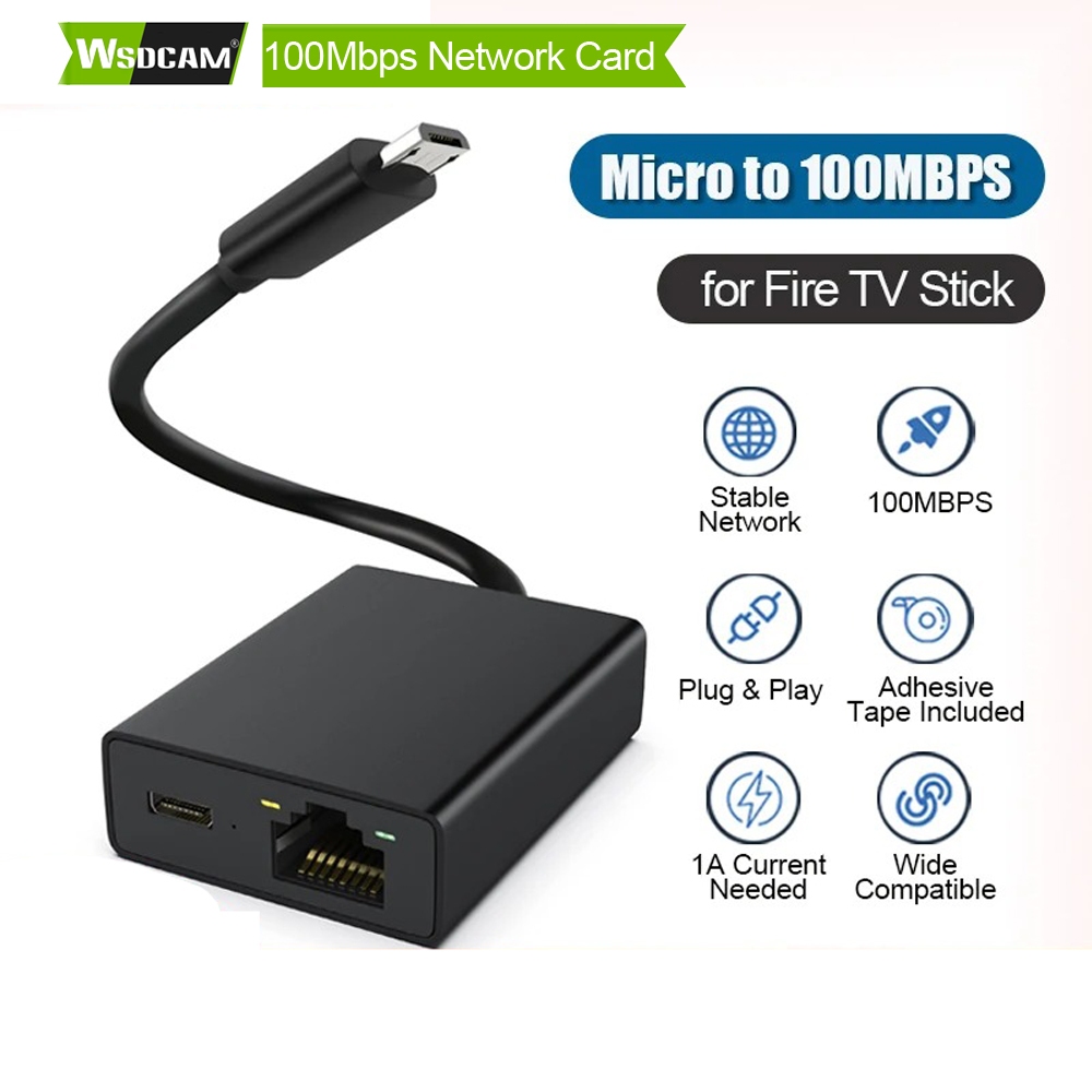 Wsdcam Ethernet Adapter for Fire TV Stick Chrome Cast Chromecast Audio ...