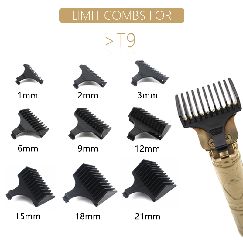 for T9 1/2/3/6/9/12/15/18/21 mm Professional Hair Trimmer Limit Comb ...