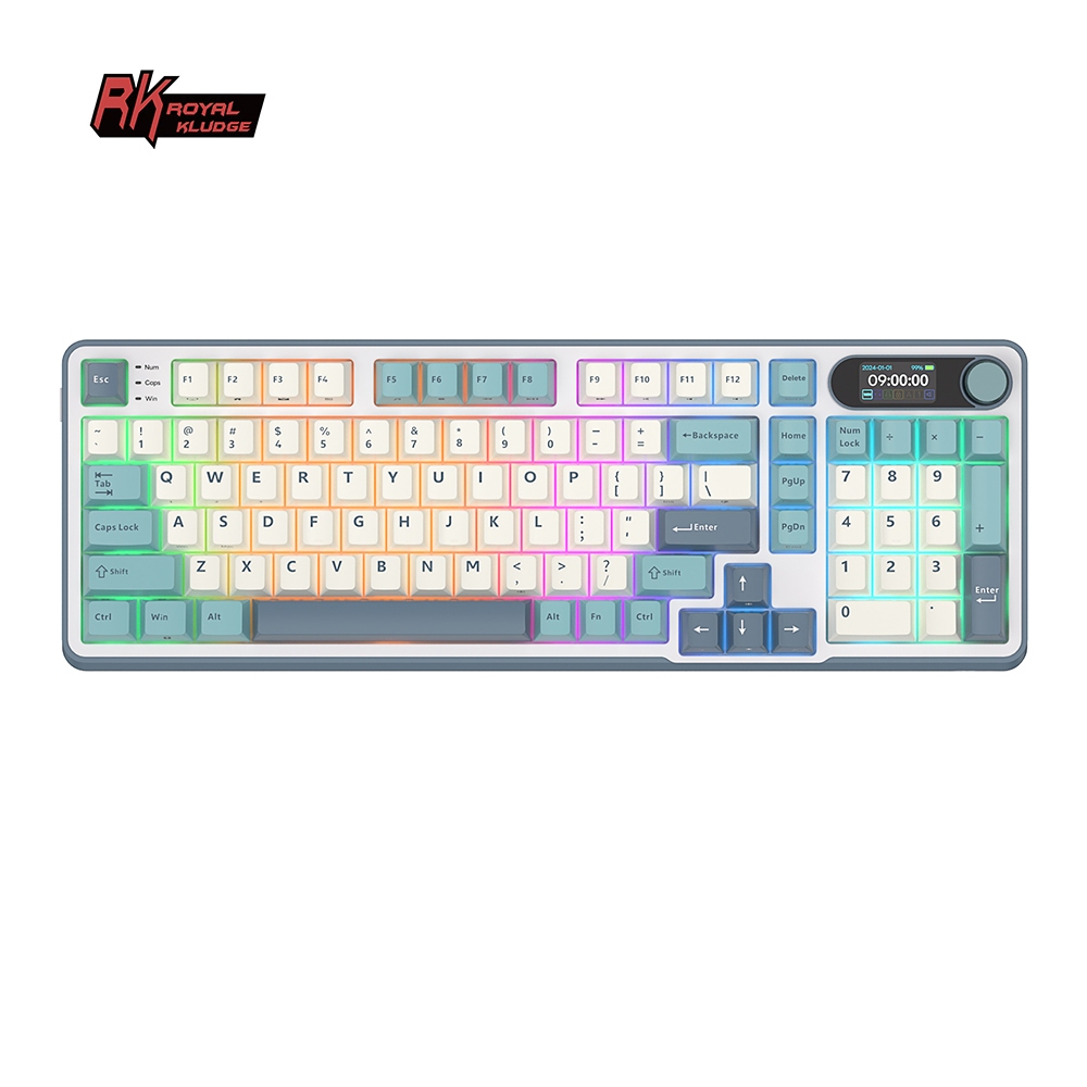 RK Royal Kludge RK S98 98 Key Tri-Mode RGB Wired Bluetooth 2.4G ...