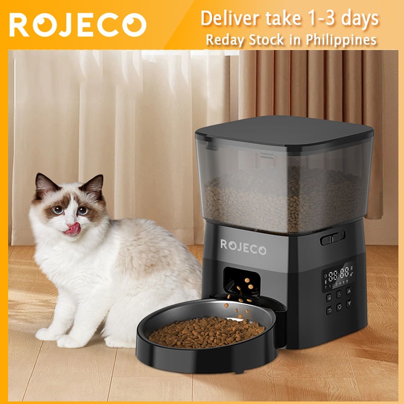 【Local stock 】Rojeco 2L Automatic Cat Feeder Button WIFI Version Dog