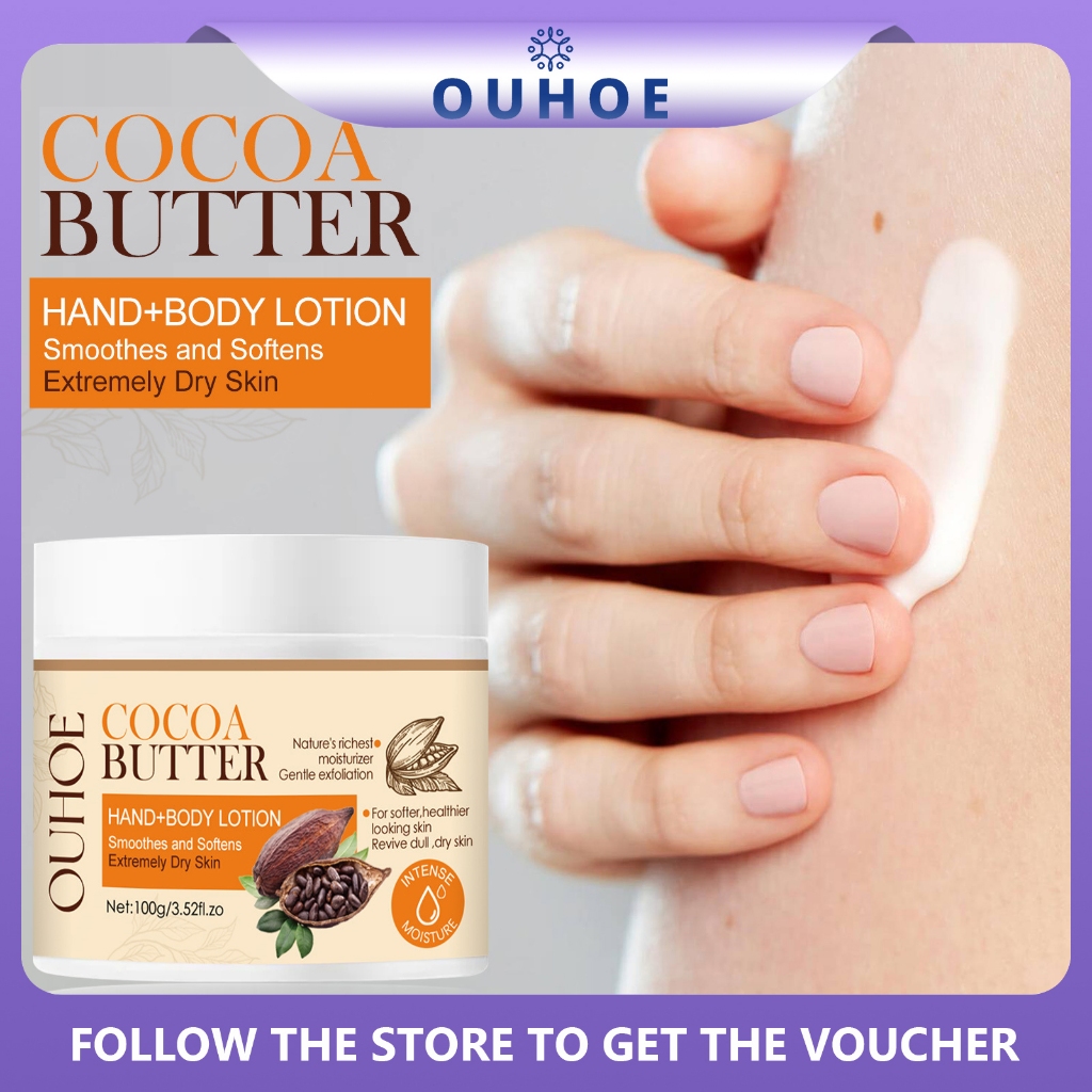 OUHOE Cocoa Butter 100g Cocoa Radiant Body Lotion Dark Spots Corrector
