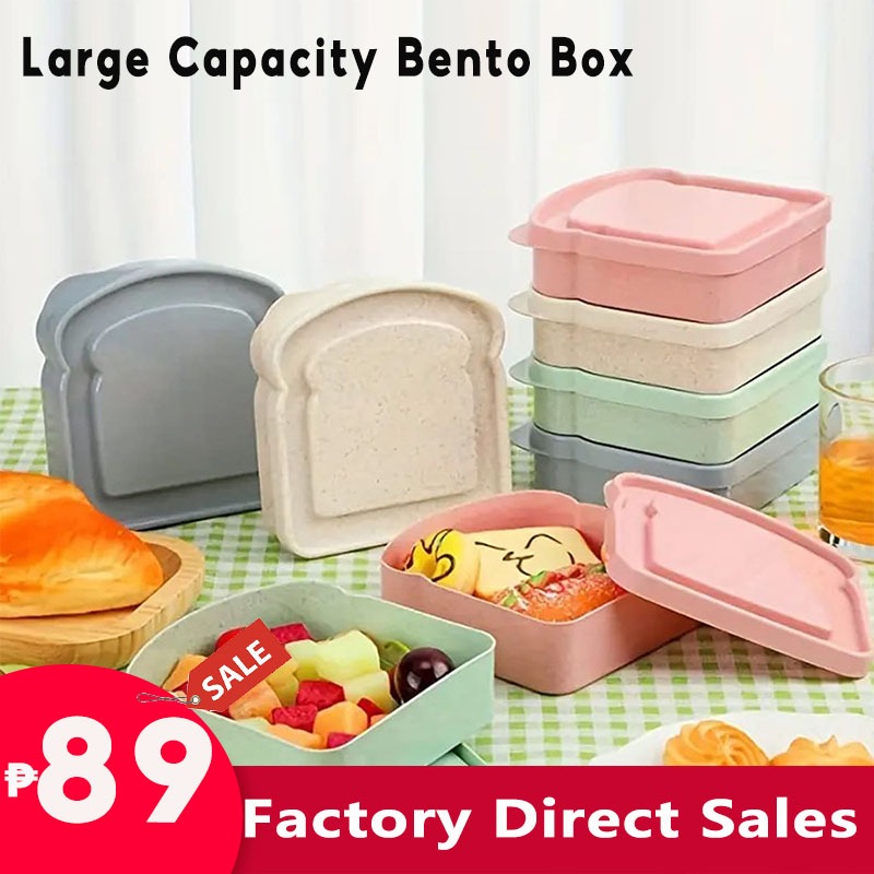 JJ Sandwich Containers For Lunch Boxes, Dishwasher Safe, Reusable Great For Meal Prep Shopee